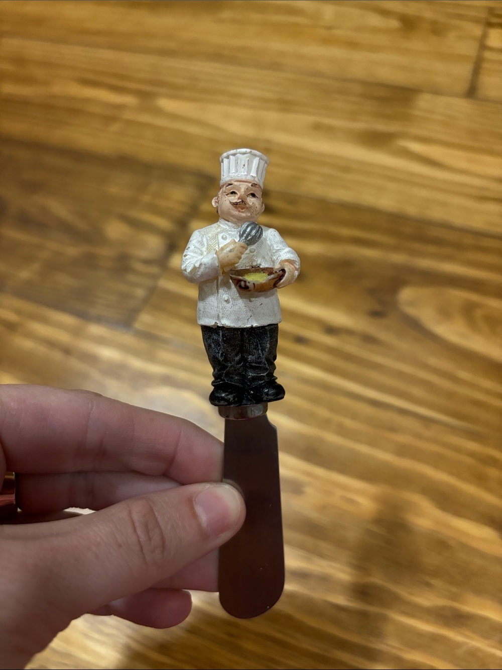 4 Boston Warehouse Stainless Chef Themed Butter Spreaders & 1 other stainless - Picture 5 of 8